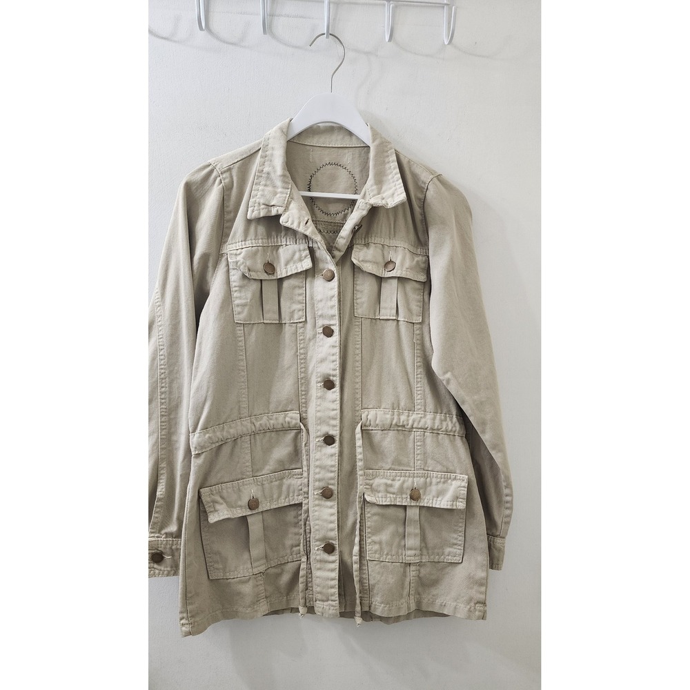 Shock Blue Chota 13 Tan Utility Field Jacket Graphic Back Patch Cotton Colombia